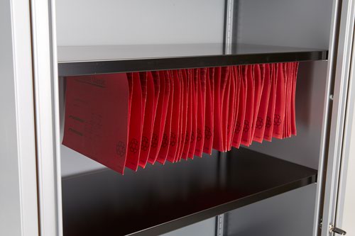 Bisley Tambour Shelf With Under Shelf A4 Filing Black (Sold Singular)